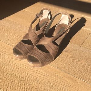 Brown heeled shoes